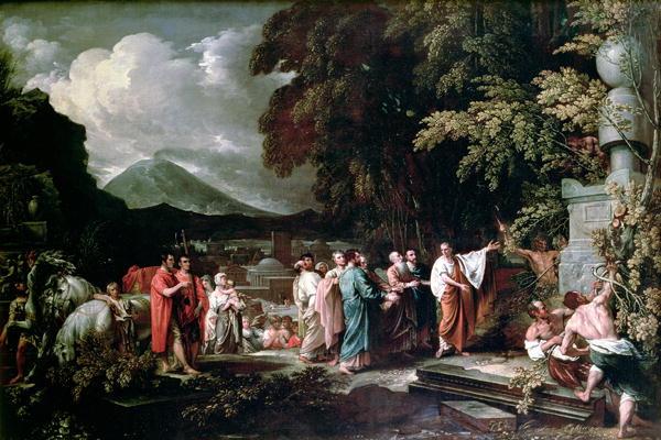 Benjamin West Cicero and the magistrates discovering the tomb of Archimedes oil painting picture